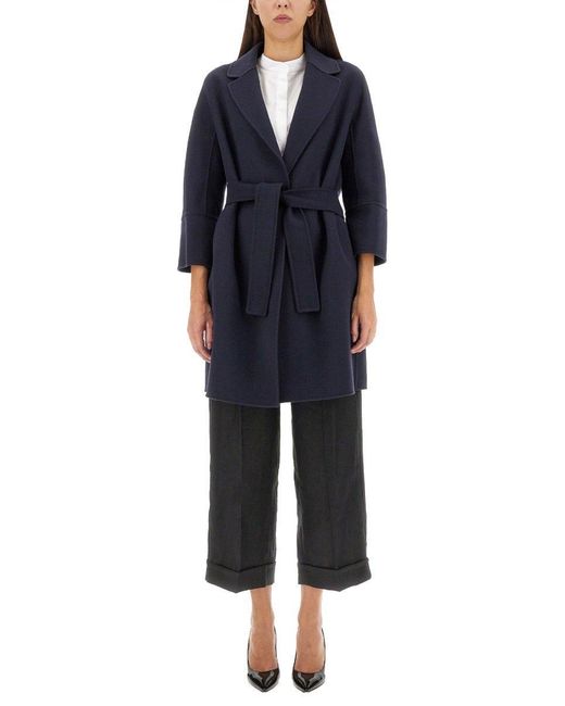 S max mara discount belted long-sleeved coat