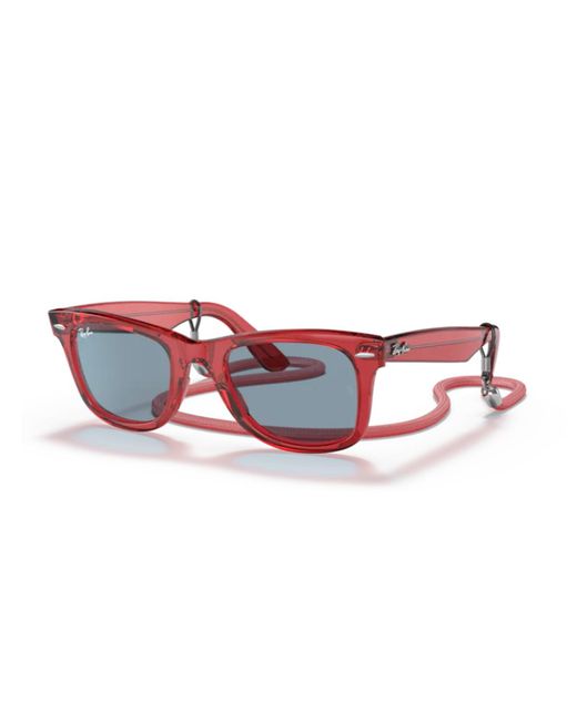 Ray-Ban Red Rb2140 Wayfarer Celluloid Occhiali Sole