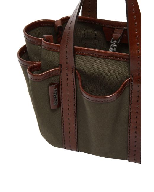 Max Mara Brown Garden Cabasxs Shoulder Bag