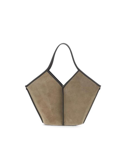 Hereu Gray Neutrals Shoulder Bags