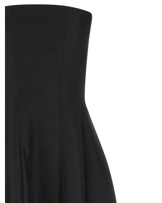 Khaite Black Wool Long Dress