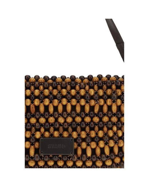 Staud Brown Wood Shoulder Bag