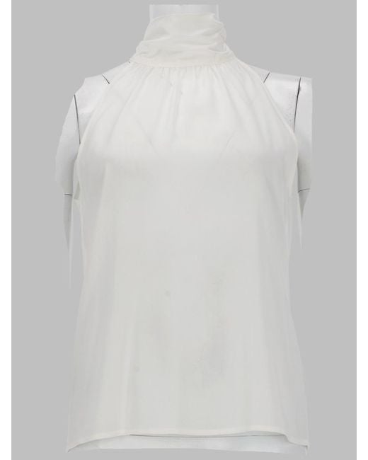 PT Torino White Top Anita Georgette Viscose Tops
