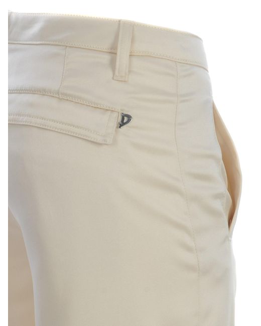 Dondup Natural Cargo Trousers Tori Made Of Satin