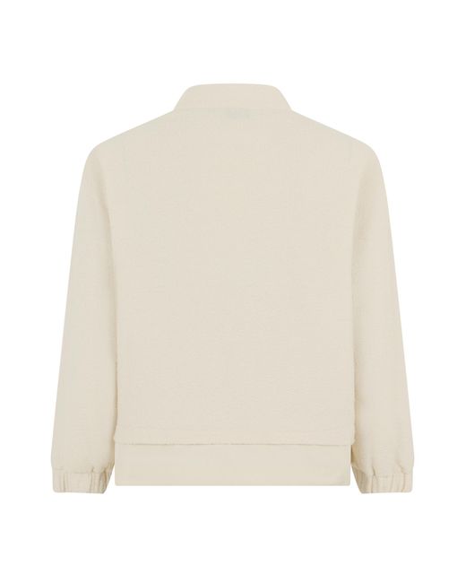 Moncler White Cardigan With Zip Cotton-Blend Cardigans