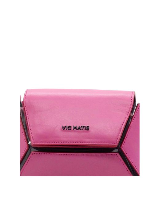 Vic Matié Purple Shoulder Bag With Logo
