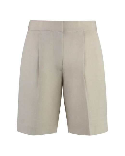 Calvin Klein Gray Cotton And Linen Bermuda-Shorts