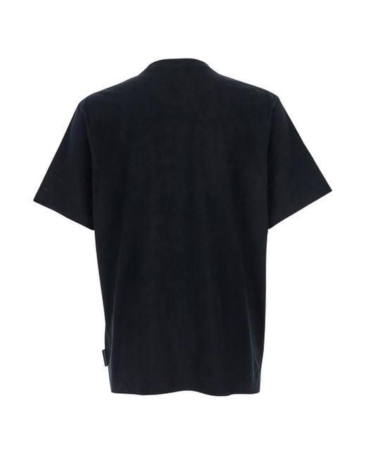 Moose Knuckles Black Finchley Crewneck T-Shirt With Maxi Logo On The Front And Logo Lettering On The Sleeve for men