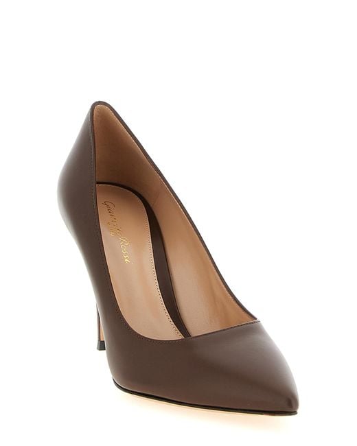 Gianvito Rossi Brown Calfskin High Heel Pumps