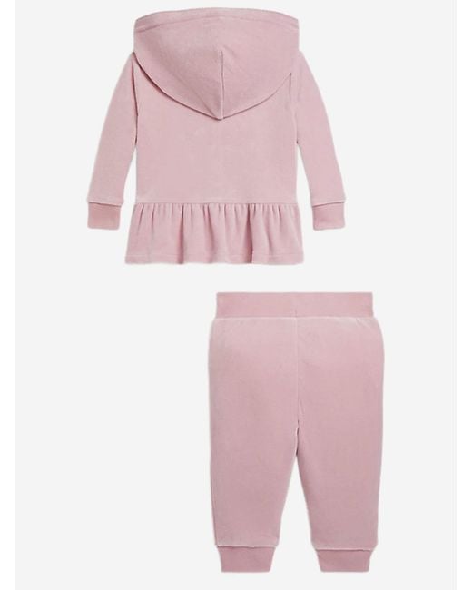 Polo Ralph Lauren Pink Tracksuit Set Chenille Jacket: Cotton Sets