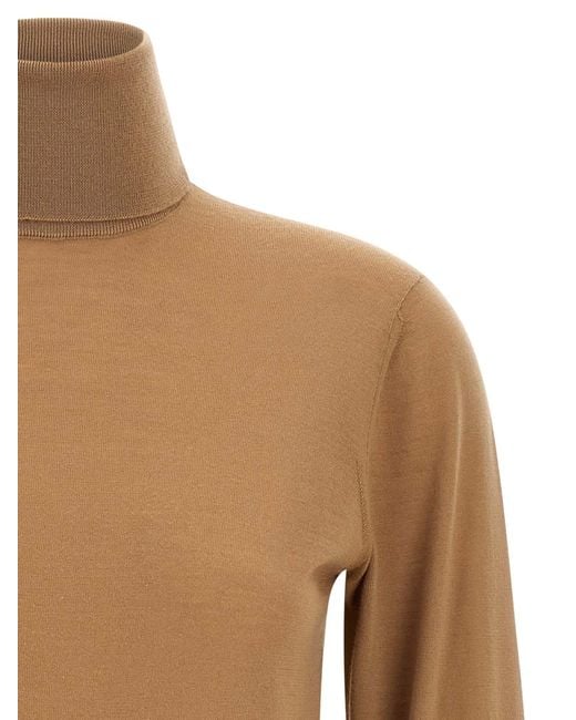 Dolce & Gabbana Brown Cashmere Turtleneck Sweater