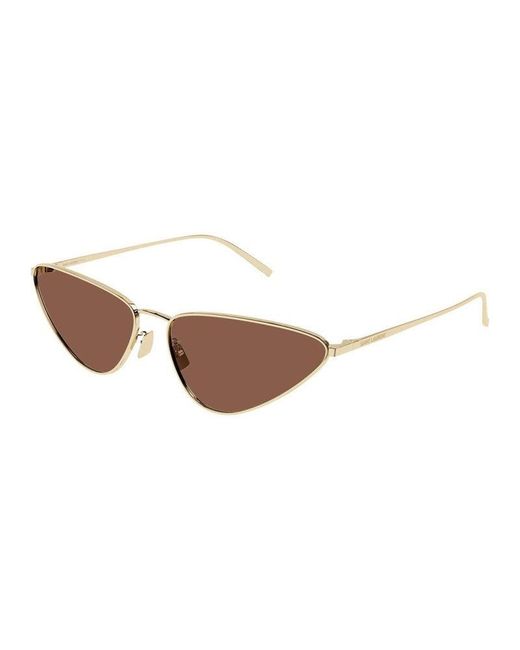 Saint Laurent Brown Sunglasses Cat Eye Full Rim, Frame And Lens Sl487003