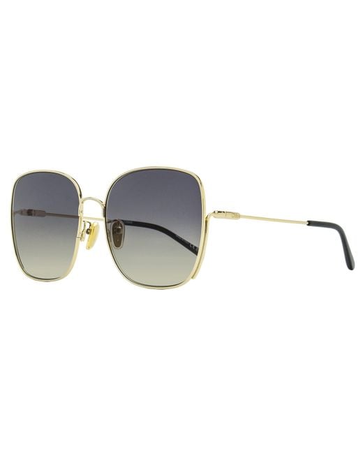 Chloé Black Chloe Square Sunglasses Ch0170Sa 001- 61Mm Metal/Plastic (Acetate)
