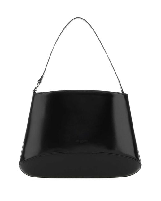 Low Classic Black Leather Handbag