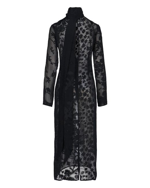 MARINE SERRE Black Dresses Acetate