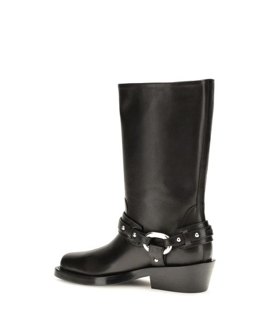 Rabanne Black Boots Calf Leather