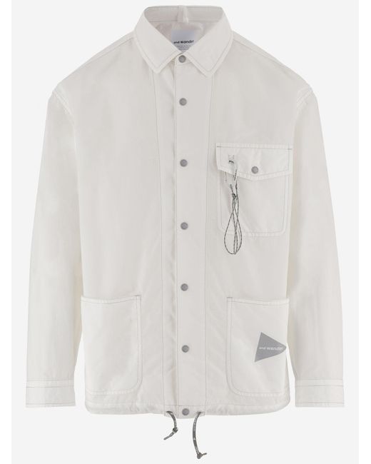 And Wander White Jacket Cotton-Blend for men