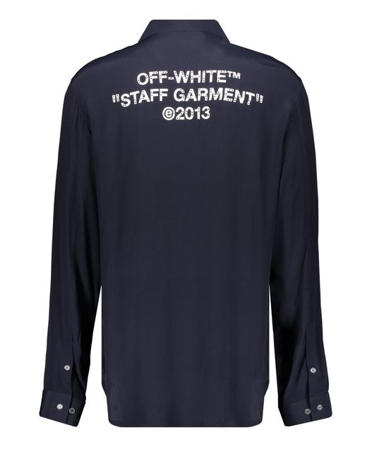 Off-White c/o Virgil Abloh Blue Long Sleeve Shirt for men