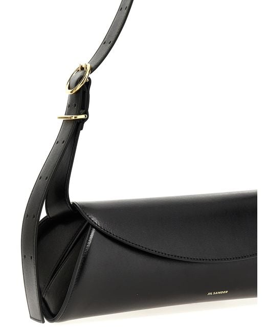 Jil Sander 'Cannolo' Large Crossbody Bag in Black | Lyst
