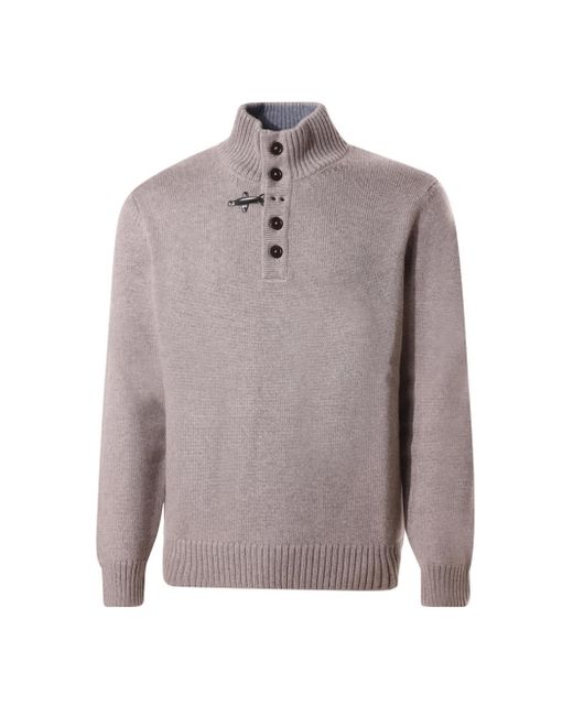 Fay Gray High Neck Sweater With Hook for men