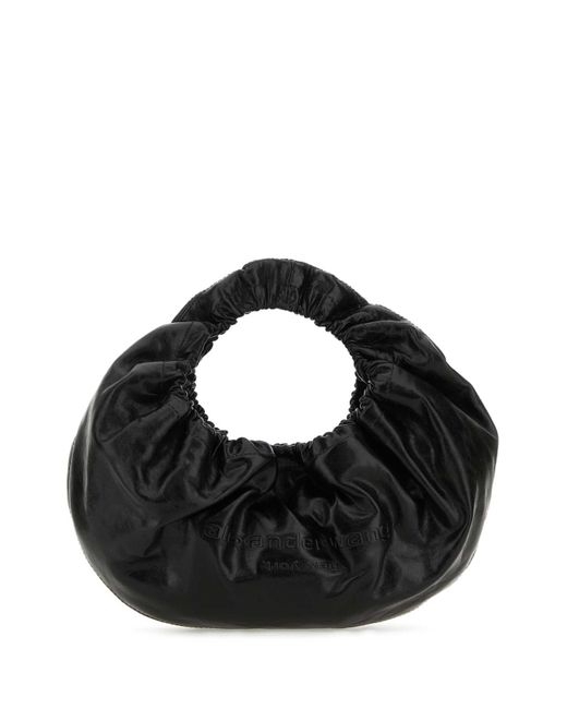 Alexander Wang Black Leather Small Crescent Handbag