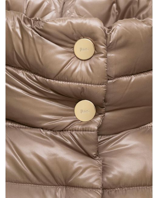 Herno Brown Down Jacket Amelia Polyamide Puffer
