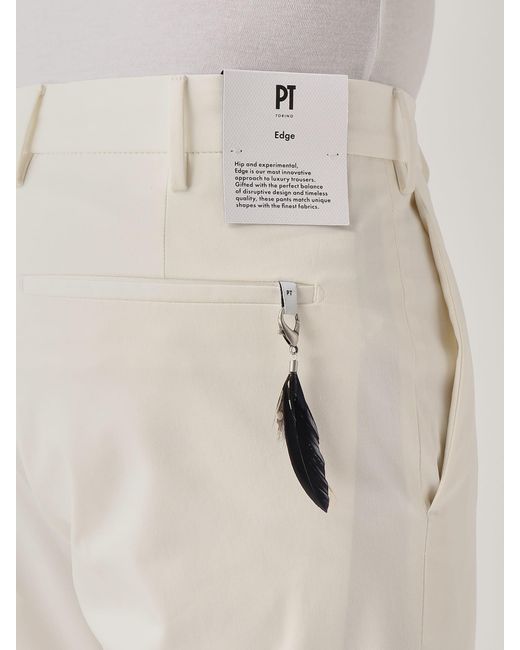 PT01 White Pantalone Uomo Trousers for men