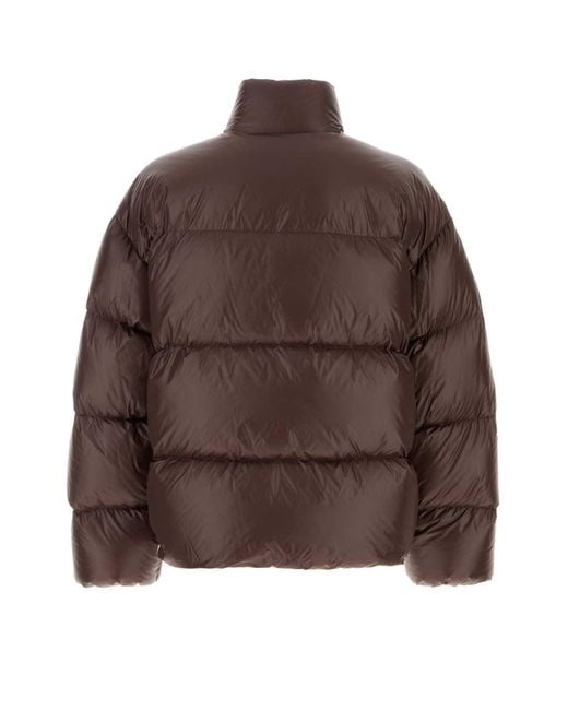 Jil Sander Brown Chocolate Nylon Down Jacket for men