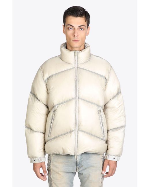 Represent Washed Puffer Jacket Wheat Washed Nylon Puffer Jacket ...