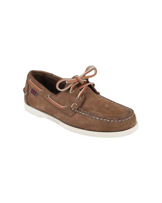 Sebago Brown Docksides Portland Nubuck for men