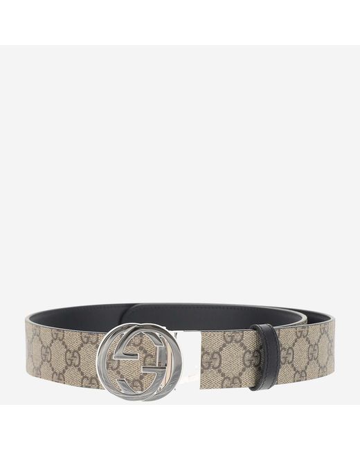Gucci Black Reversible Belt, Polyurethane for men