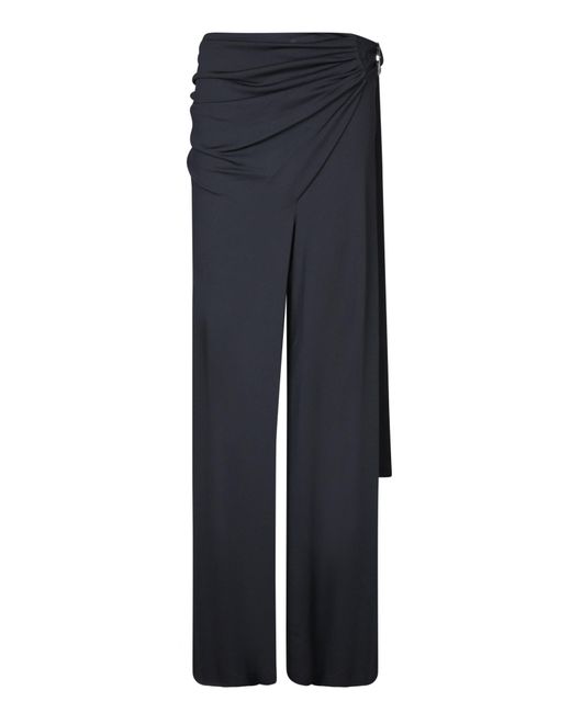 Rabanne Blue Jersey Knotted Trousers