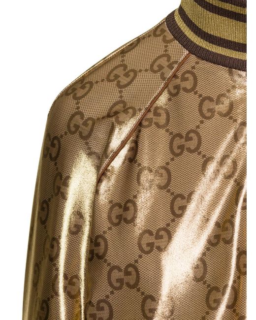 Gucci Brown Logo Monogram Jacket