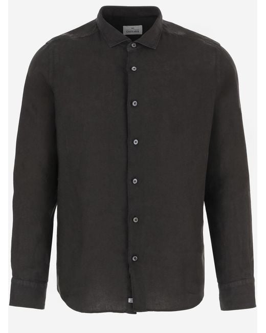 Alessandro Gherardi Black Linen Shirt for men