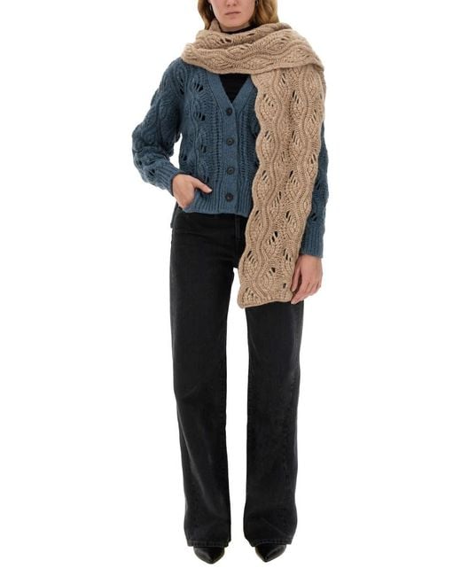 Mila Schon Blue Alpaca Cardigan