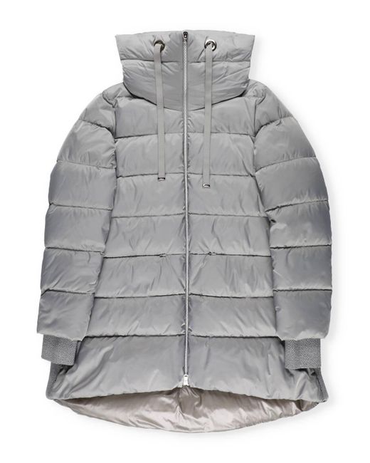 Herno Gray Padded And Quilted Down Jacket