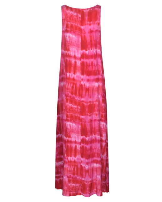 P.A.R.O.S.H. Pink Printed Sleeveless Dress