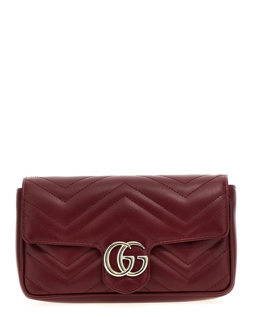 Gucci Purple 'Gg Marmont Mini' Crossbody Bag