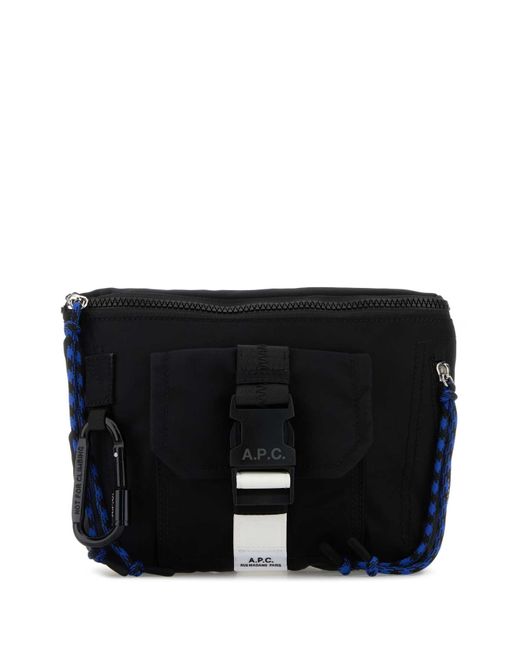 A.P.C. Black Fabric Trek Belt Bag for men
