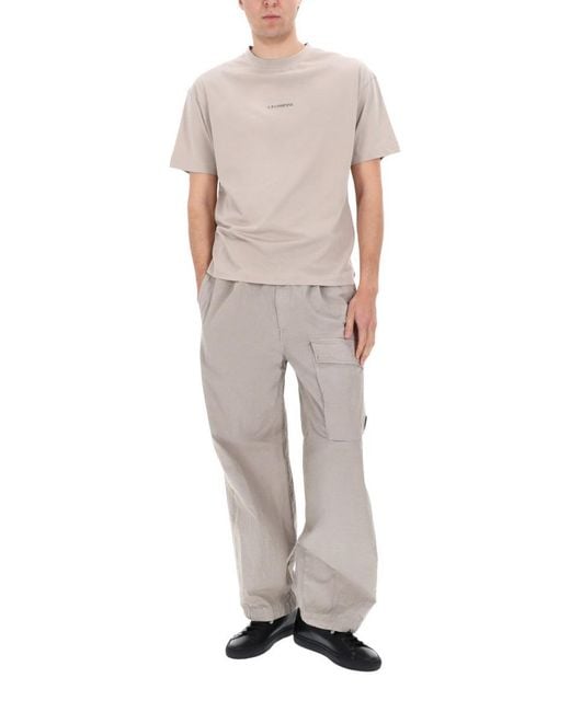 C P Company Natural Cargo Trousers Cotton for men