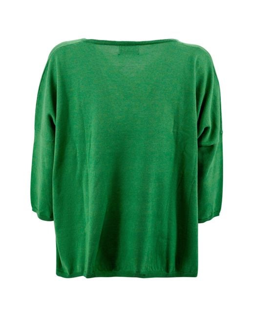 Be You Green V-Neck Sweater