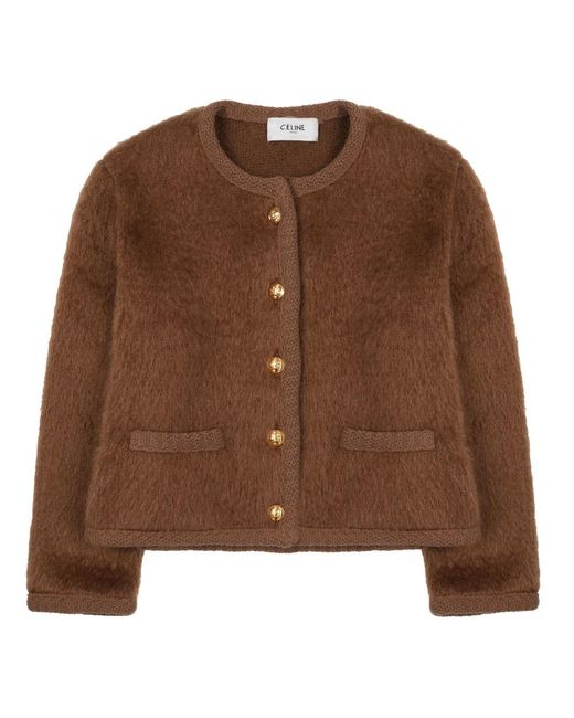 Céline Brown Jacket Chasseur Mohair Wm Wool Polyamide Polyester