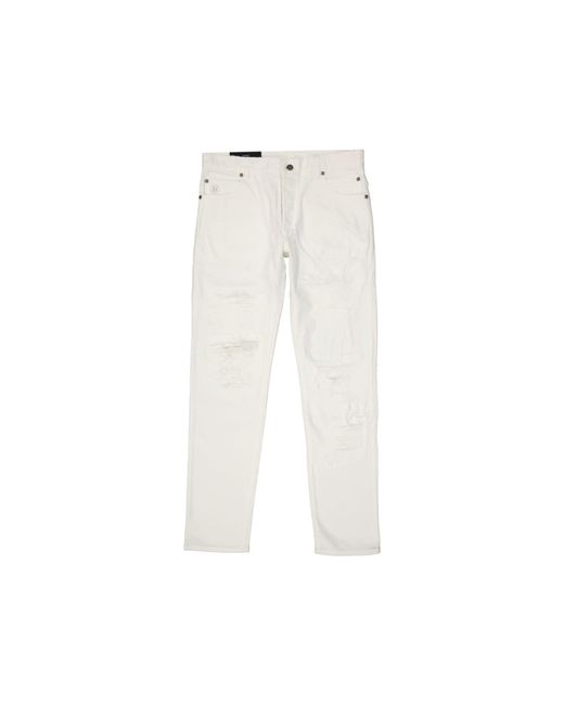 Balmain White Cotton Denim Jeans for men