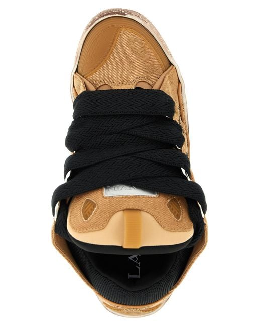 Lanvin Brown Lace Up Sneakers for men