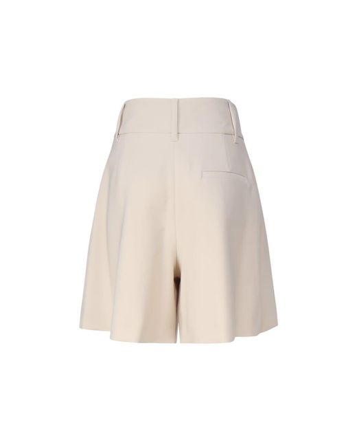 Genny White High-Waisted Cady Bermuda Shorts