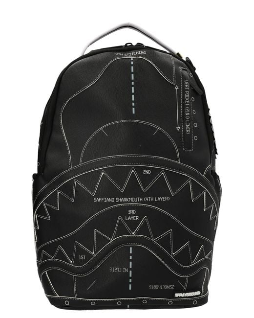 Sprayground Reverse Technical Cut And Sew Backpack in Black for Men Lyst