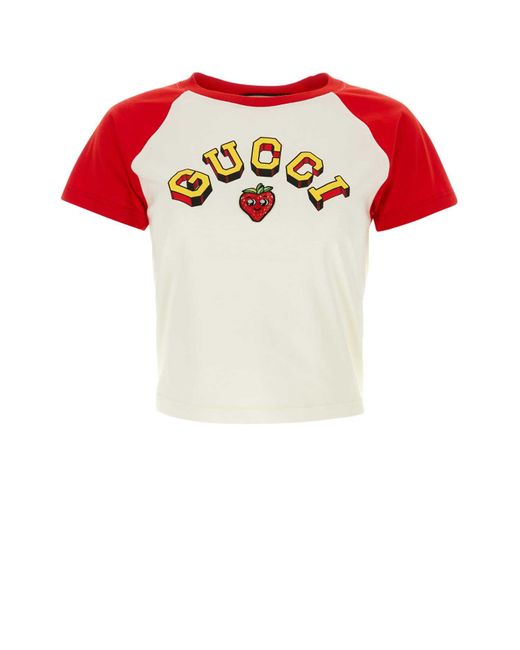 Gucci Red Cotton T-Shirt