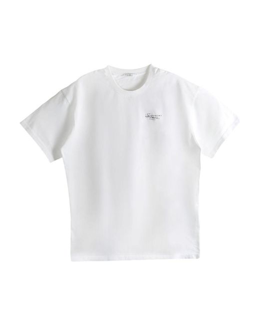 Givenchy White Logo Cotton T-Shirt for men
