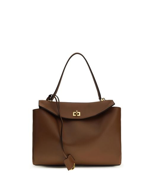 Balenciaga Brown Rodeo Top Handle Calf Leather Bos Taurus Shoulder Bags