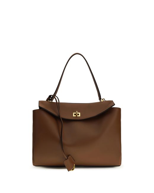 Balenciaga Brown Top Handle Shoulder Bag Rodeo Calf Leather